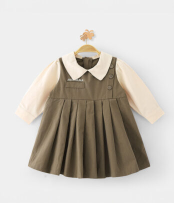 Robe d'écolière beige pour filles