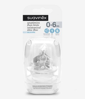 Deux Tétines physiologiques silicone 0-6m S ou M