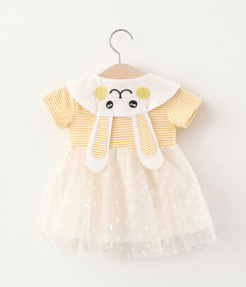 Robe b-matiere lapino pour fillettes