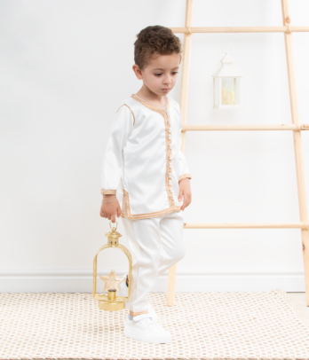 Ensemble de JABADOR deux pièces pour garçons blanc