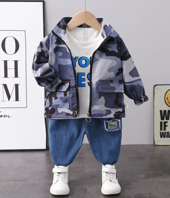 Ensemble séparer à veste army, pantalon et pull  pour enfant