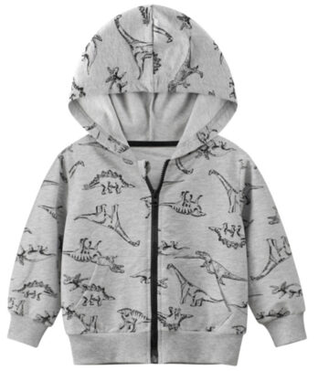 Veste grise imprimé dinausores