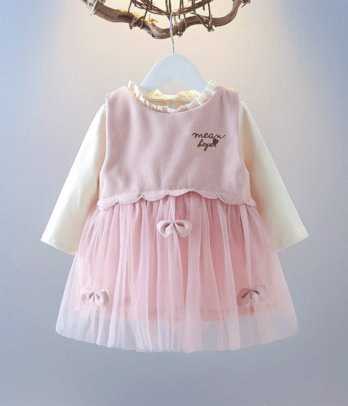 Robe en laine rose