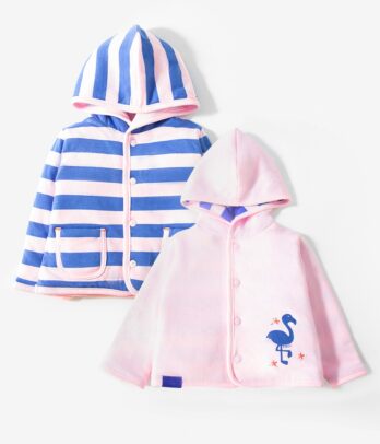 Veste coton double-face pour filles