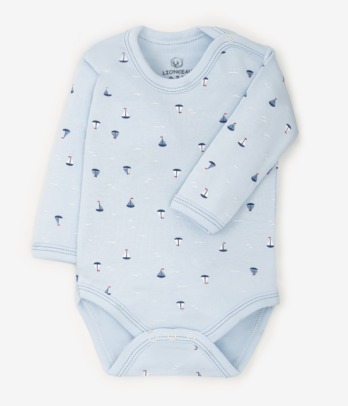 Body bleu imprimé petit bateau