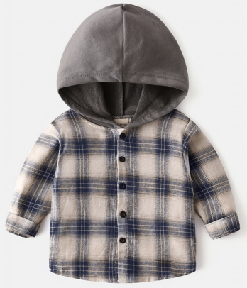 Veste chemise à capuche pour garçon