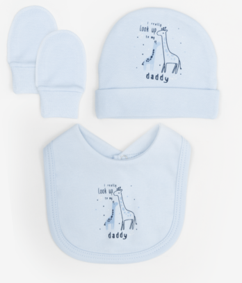 Set nouveau-né 3 Pièces couleur bleu