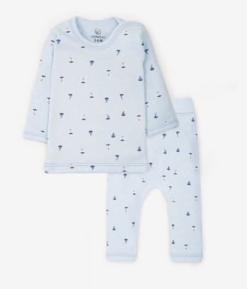 Ensemble imprimé deux pièces pour bébé couleur Bleu