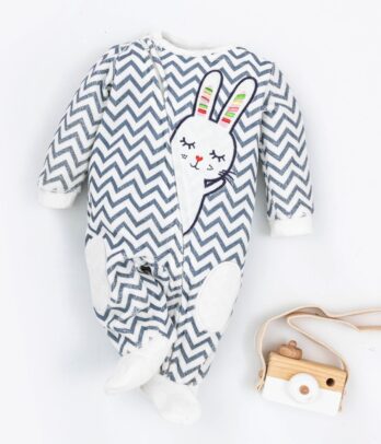 Grenouillère pour bébé en velour