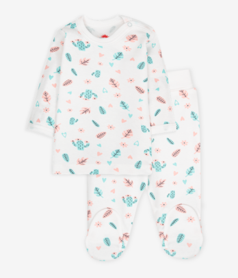 Ensemble 2 pièces pour bébé 100% en coton bio