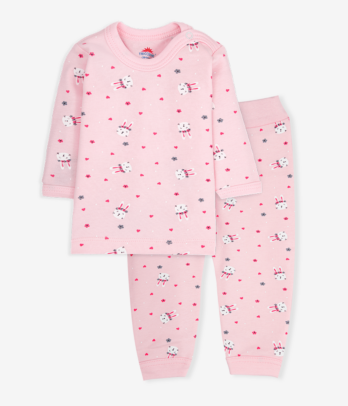 Pyjama rose imprimé pour nouveau-né