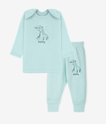 Ensemble deux pièces haut et pantalon pour bébé couleur Verte