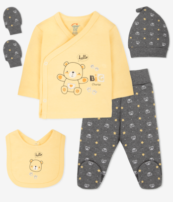 Ensemble jaune pour bébé 5 pièces