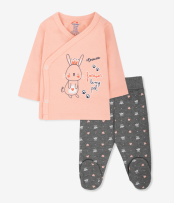 Ensemble 2 pièces pour fille 100% coton