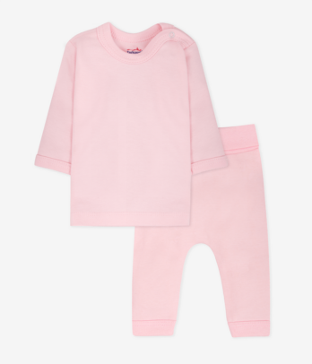 Ensemble deux pièces haut et pantalon couleur rose