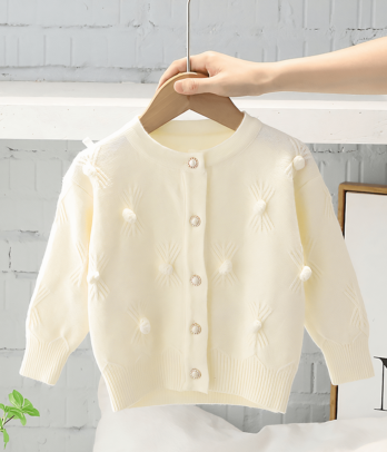 Gilet blanc pour fillettes