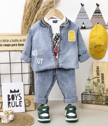 Ensemble trois pièces jean pour garçon