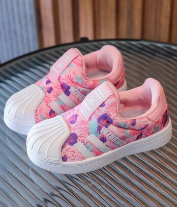 Baskets legere fantaisie rose fille orthopédique