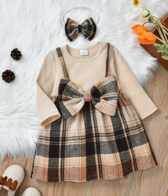 Robe à carreaux aux couleurs automnales