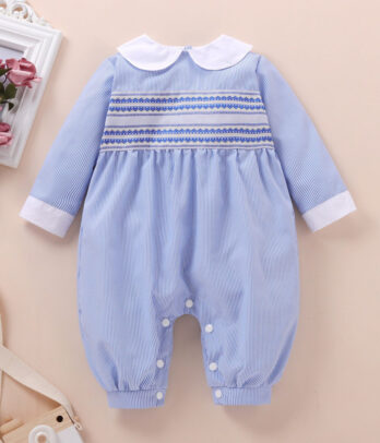 Barboteuse bleu ciel pour fillettes
