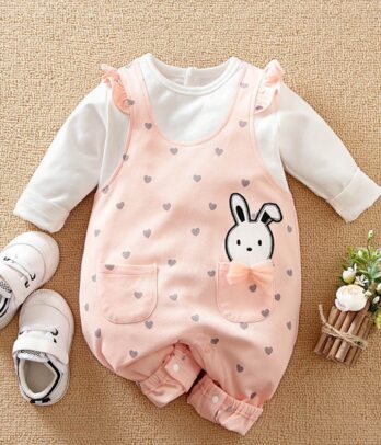 Barboteuse 'Lapinette' pour bébé fille