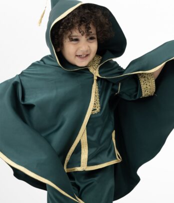 Burnous de couleur vert émeraude