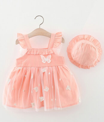 Robe féerique de couleur saumon