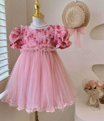 Robe fleurie aux détails somptueux pour fillettes