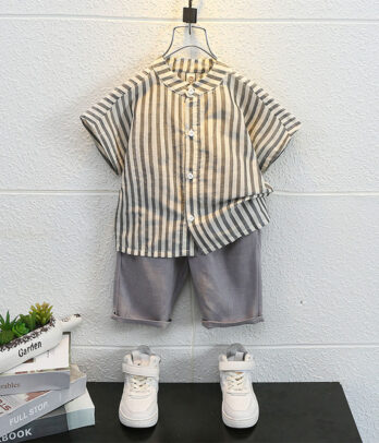 Ensemble de chemise à rayures classe pour garçons