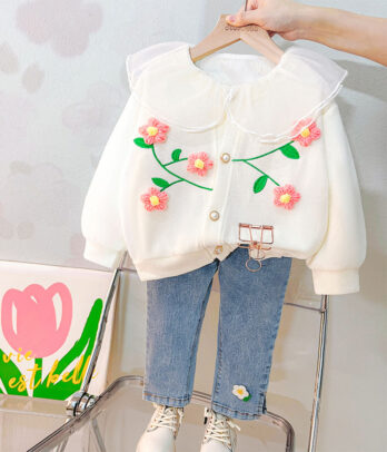 Ensemble floral de 3 pièces pour fille