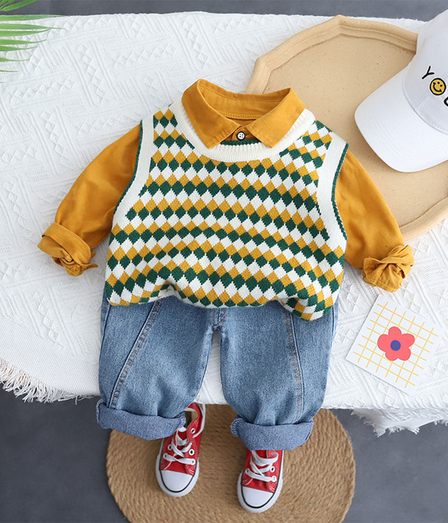 Edited items 505_0005s_0003_O1CN01WR6hkH2L2sthk15UB_!!3304949635-0-cib Ensemble de trois pièces aux couleurs gaies – Image 1