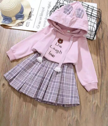 Ensemble de deux pièces rose pour fillettes