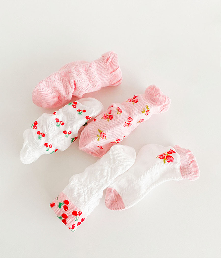 Edited items 505_0075s_0006_Sfa120d5d8bc64cba95123f6b3620ae1cm copy 3 Lot de cinq chaussettes pour fille – Image 1