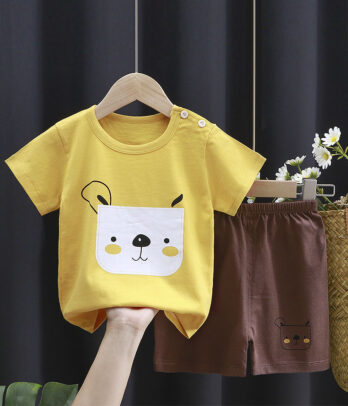 Ensemble à imprimés petit ours pour garçon