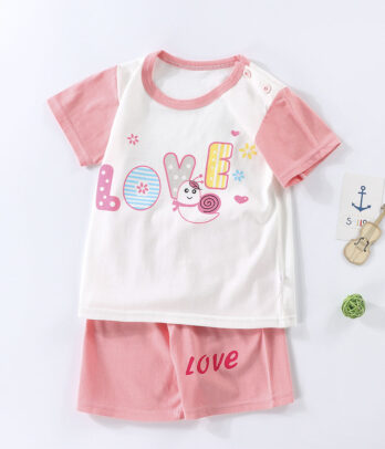 Ensemble haut et short love pour fille