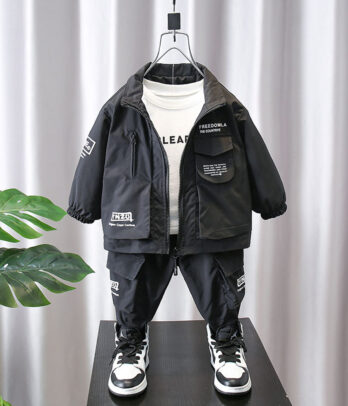 Ensemble noir stylée  veste et jogger