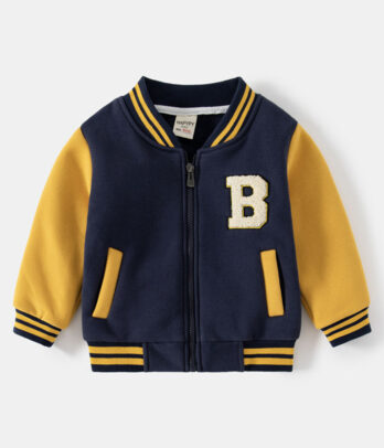 Blouson "Baseball" bleu et orange
