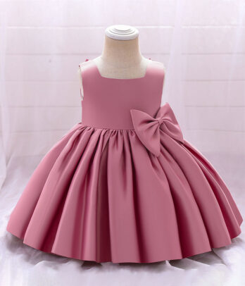 Robe rose de bois satinée