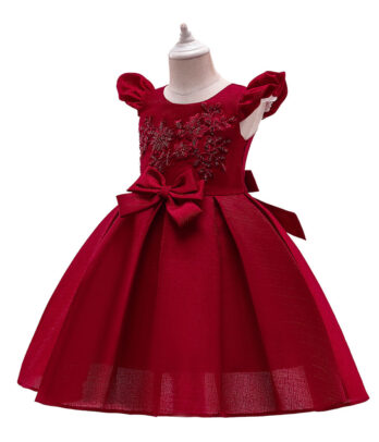 Robe bordeaux satinée