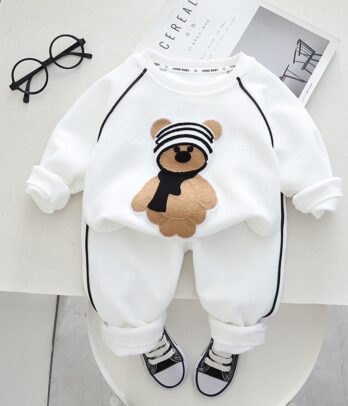 Ensemble de jogging blanc unisexe