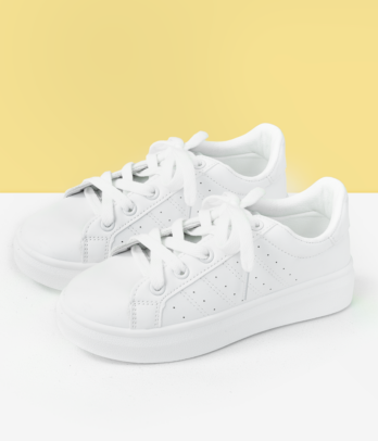 Baskets unisexe blanches comme neige