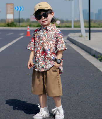 Ensemble chemise oversize et short pour garçon