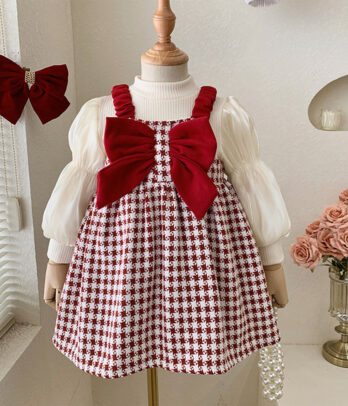 Robe à carreaux pour fille