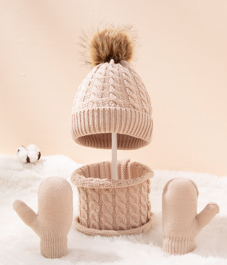 4_0044_O1CN016eCieg1OppnOsAbsv_!!2378801755-0-cib Lot de gants écharpe et chapeau beige – Image 1