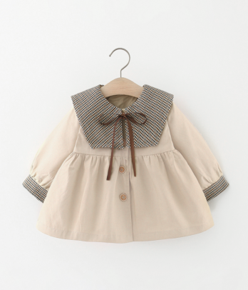 Trench beige à col pour filles