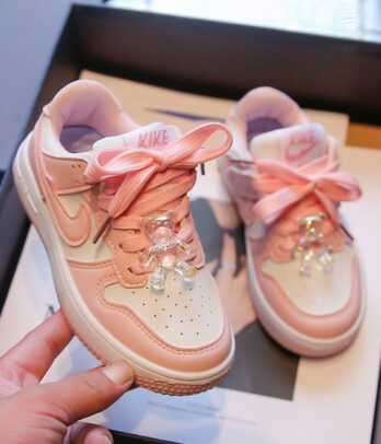 Sneakers dunk tendances de couleur rose