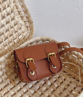 Sac pour fillettes style vintage de couleur marron