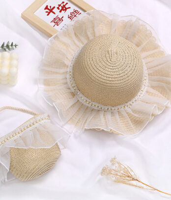 Pack de Chapeau et sac gracieux pour fillettes