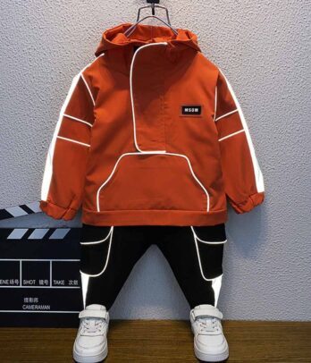 Ensemble de jogging bicolore imperméable pour garçons