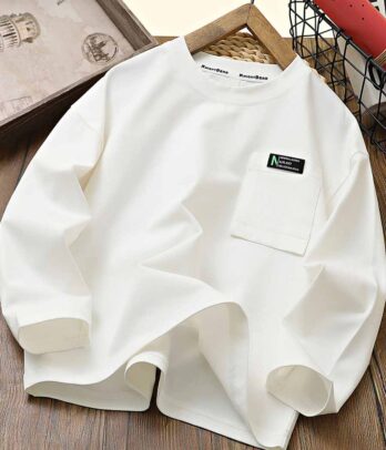 Sweat oversize unisexe blanc hyper stylé